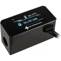 BARROW OLED stroommeter - zwart, Bewaking van waterkoeling, Zwart