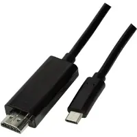 Logilink UA0330 USB-C-displaykabel USB-C / HDMI Adapterkabel USB-C stekker, HDMI-A-stekker 3.00 m Zwart