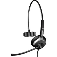 Gequdio Koptelefoon (Bedraad), Kantoorheadset, Zwart