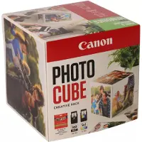 Canon Inkt, Inkt/5x5 fotopapier PP-201 40vel+BK+C (M, BK, C, Y)