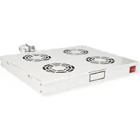 Roline 19-inch ventilatorunit 4 ventilatoren, Thermostaat grijs