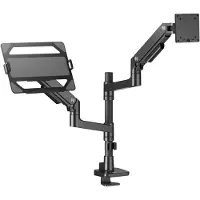 ACT AC8341 Monitorarm 49 inch met gasveer voor 1 monitor met laptophouder