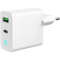 Gembird 2-poorts 20 W USB snellader, LED, wit
