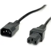 Value Stroomkabel IEC320/C14 male - C15 female, H05RN-F, zwart, 3 m