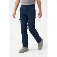 TROLLKIDS - Kid's Nordfjord Zip-Off Pants Slim Fit - Trekkingbroek 140, blauw