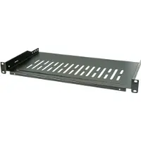 Efbe-Schott EFB 48,3 cm, 19 inch, 1 HE, diepte van de legplanken 250 mm, maximaal draagvermogen 10 kg, kleur zwart, RAL9005