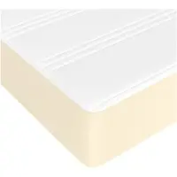 vidaXL Pocketveringmatras medium 80x200x20 cm kunstleer crèmekleurig