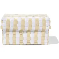 HEMA Mand 25x15cm met deksel geblokt beige