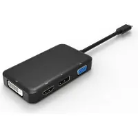 Microconnect USB3.1CCOM10 USB C DVI-D (USB-C), Docking station + USB-hub, Zwart