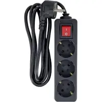 Microconnect MC-GRU0035BS, 5 meter, voor binnen gebruik, type F, type F, gebogen, zwart