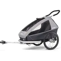 Croozer - Kid Keeke 1 - Kinderfietskar grijs/zwart