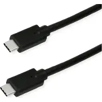 Roline USB 3.2 Gen 2x2 kabel, Emark, C-C, M/M, 20Gbit/s, 100W, zwart, 1,5 m
