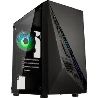 Kolink Inspire K2 Plus ARGB Micro-ATX-Gehäuse - schwarz Window Micro-tower Gaming-behuizing, Behuizing Zwart