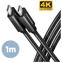 Axagon BUCM32-CM10AB USB-C-kabel USB 3.2 Gen2 USB-C stekker 1 m Zwart Vergulde steekcontacten