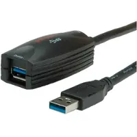 Roline USB 3.2 Gen 1 Actieve Repeater kabel, zwart, 5 m