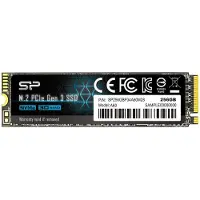 Silicon Power P34A60 - M.2 PCIe 3.0 NVMe SSD 256GB - Leessnelheid 2200MB/s - Schrijfsnelheid 1600MB/s