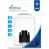 MediaRange VGA naar DVI-adapter DVI-I 24+5-Pin Male VGA Female Zwart
