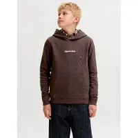 Jack & Jones Junior Sweatshirt 'JORNorrebro' chocoladebruin / wit