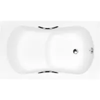 Badland ARIA REHAB ligbad 120 x 70 cm wit met handgrepen