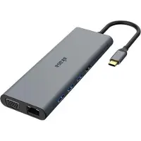 Akasa USB Type-C 14-In-1 Dock USB-C dockingstation Geschikt voor merk (dockingstation): Universeel Geïntegreerde kaartlezer, USB-C Power Delivery