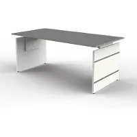 Kerkmann Büromöbelfabrik Form 4 Bureau Rechthoekig Grafiet Wang 1.600 (B) x 800 (D) x 760 (H) mm
