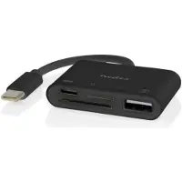 Nedis Usb-hub - Usb-c Naar Usb-a/usb-c - Zwart