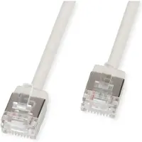 Roline U/FTP DataCenter Patchkabel Cat.6A (Klasse EA), LSOH, dun, extra korte stekker, grijs, 5 m