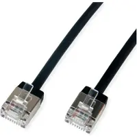 Roline 21.15.4563 RJ45 Netwerkkabel, patchkabel CAT 6A U/FTP 3 m Zwart Gepaard 1 stuk(s)