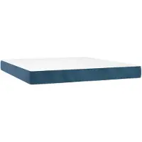 vidaXL Pocketveringmatras medium 160x200x20 cm fluweel donkerblauw