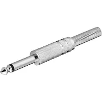 Goobay 6.35 mm jack plug | M | (Mono, Metalen behuizing, 2-polig)