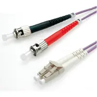 Value F.O. kabel 50/125µm OM4, LC/ST, LSOH, violet, 2 m