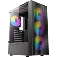 Antec AX27 RGB Elite Behuizing Mid-Tower ATX Tempered Glas met RGB Ventilatoren