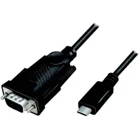 Logilink Adapter Serieel [1x USB-C 2.0 stekker - 1x D-sub stekker 9-polig] 1.2 m Zwart