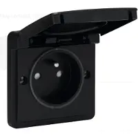 Niko Hydro stopcontact met penaarde Zwart IP55