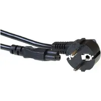 ACT -Kabelaansluiting CEE7/7 Mannelijk (haaks) - C5 Zwart 1 m