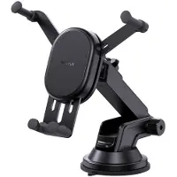 Baseus Stable - Auto Telefoonhouder - Grawitacyjny Mechanisme - Inductief Laden 15W - Zwart
