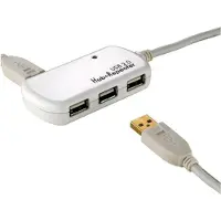 Roline USB 2.0 4-Poorts Hub met repeater, 12 m