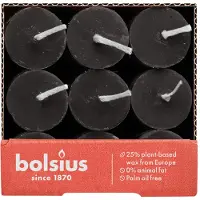 Bolsius Rustiek Tafelkaars Sandy Grey 9x Grijs grijs Wax Bolsius Kaars