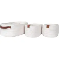 Nest of Nora Opbergmanden set van 3 - Katoen - Wit
