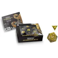 Fanroll Dungeons & Dragons Gold Dragon Scale Premium Metal Dice Set Goud Kinderen