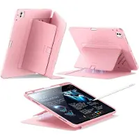 ESR Hoes Geschikt voor iPad Pro 13 (2024 / 2025) - Flip Magnetic Book Case - Beschermhoes met Multi-Angle Standaard - Sleep/Wake - Pen Houder - Roze