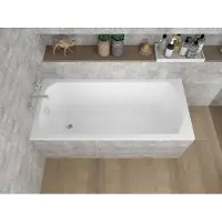Badland CLASSIC ligbad 170 x 75 cm wit met styropor ombouw