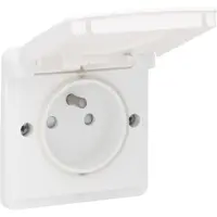 Niko Hydro stopcontact met penaarde Wit IP55