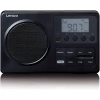 Lenco MPR-035BK - Compacte draagbare FM Radio met LCD-scherm - Zwart