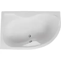 Polimat DORA hoekbad 170 x 110 cm links wit met styropor ombouw