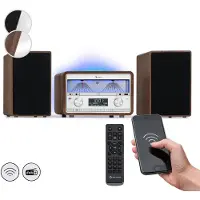 Auna Elton stereo-installatie CD BT MP3 DAB+ FM radio VU-meter sfeerlicht