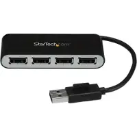 StarTech.com Compacte 4-poorts USB 2.0 hub zwart