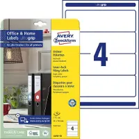 Avery-Zweckform Ordneretiketten L4761-10 61 x 192 mm Papier Wit Permanent hechtend 40 stuk(s)