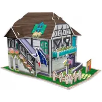 Cubicfun 3D puzzel Flower House France 16,5 cm foam 31 stukjes