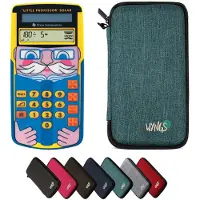 Texas Instruments TI-Little Professor incl. WYNGS Beschermhoes Turkoois - Interactieve Rekentrainer - Basis Pakket